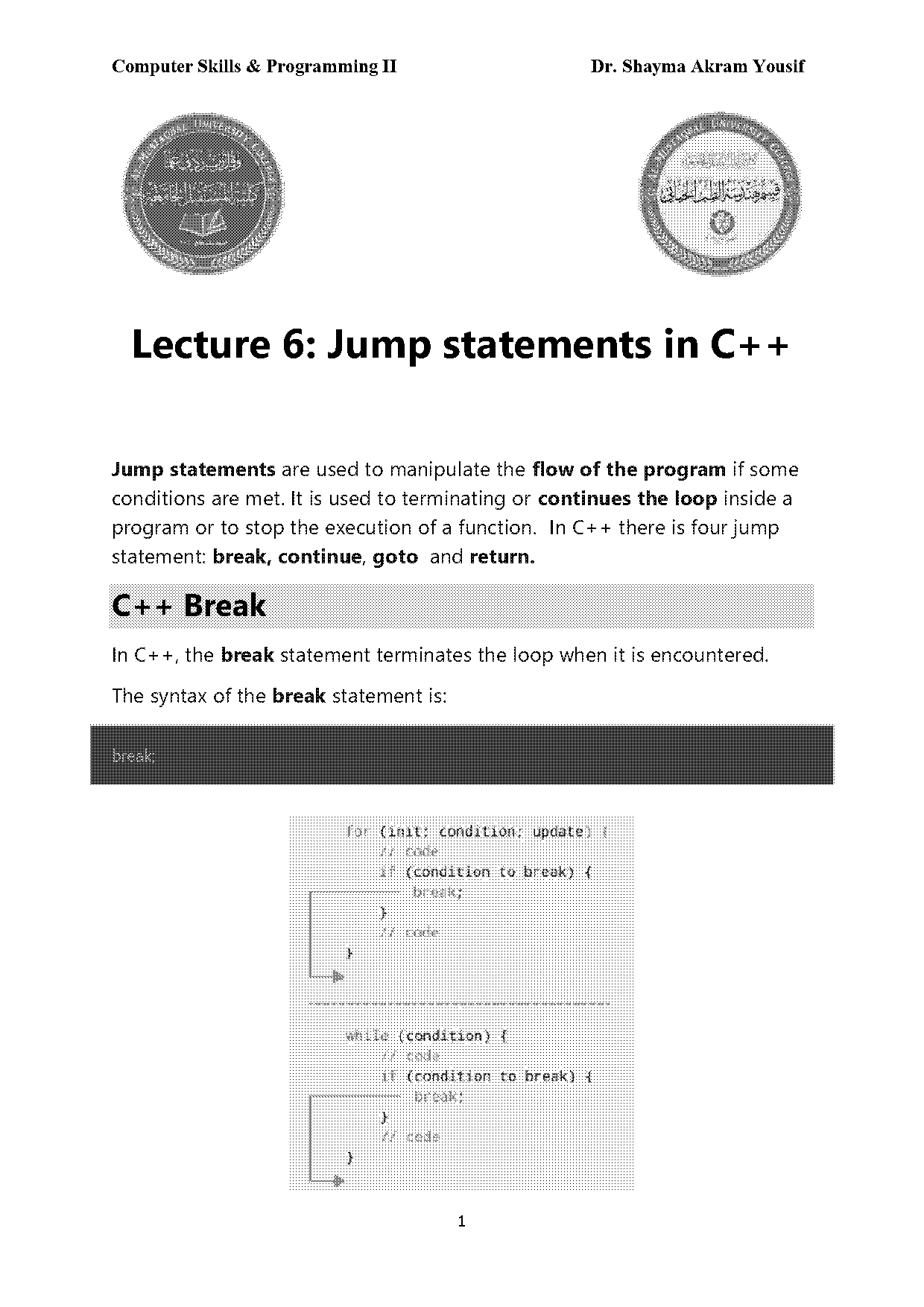 if statement turbo c example